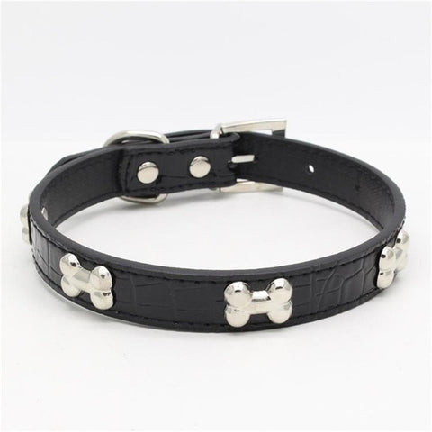 Leather Bone Dog Necklace