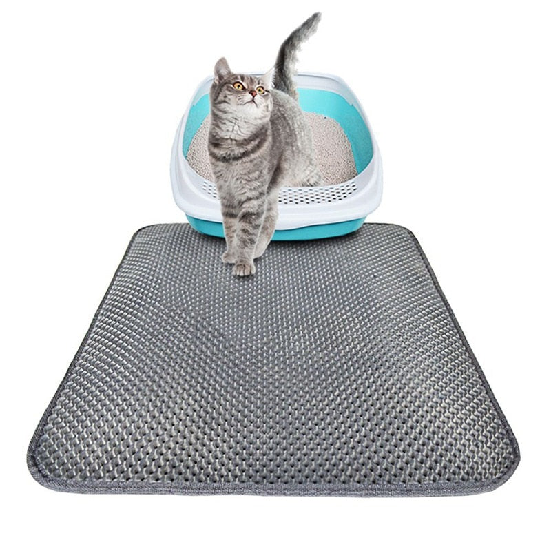 Double-Layer Cat Litter Mat